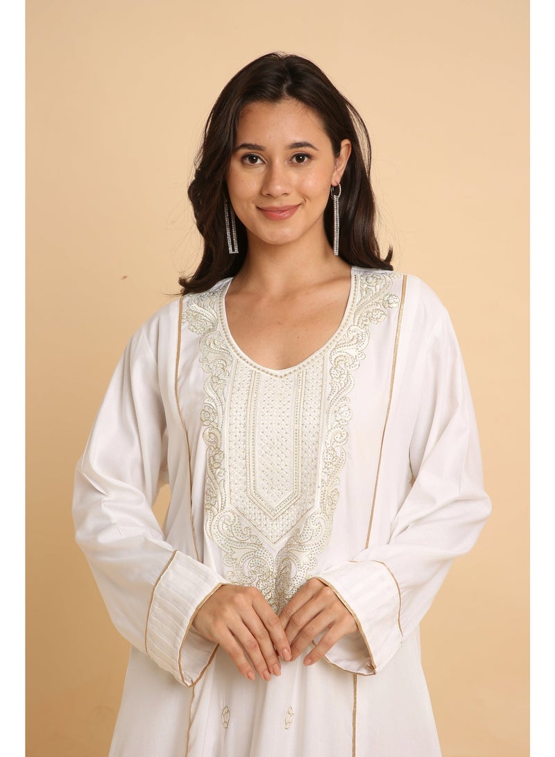 HANA & SARA Exclusive Arabic Jalabiya Dress with Premium Embroidered Finish - Image 4