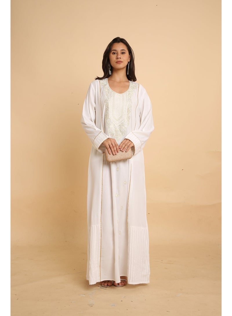 HANA & SARA Exclusive Arabic Jalabiya Dress with Premium Embroidered Finish - Image 2