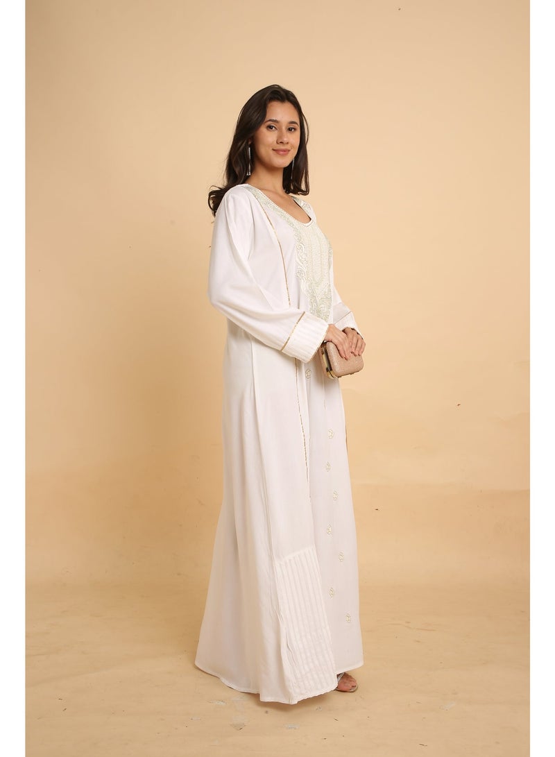 HANA & SARA Exclusive Arabic Jalabiya Dress with Premium Embroidered Finish - Image 5