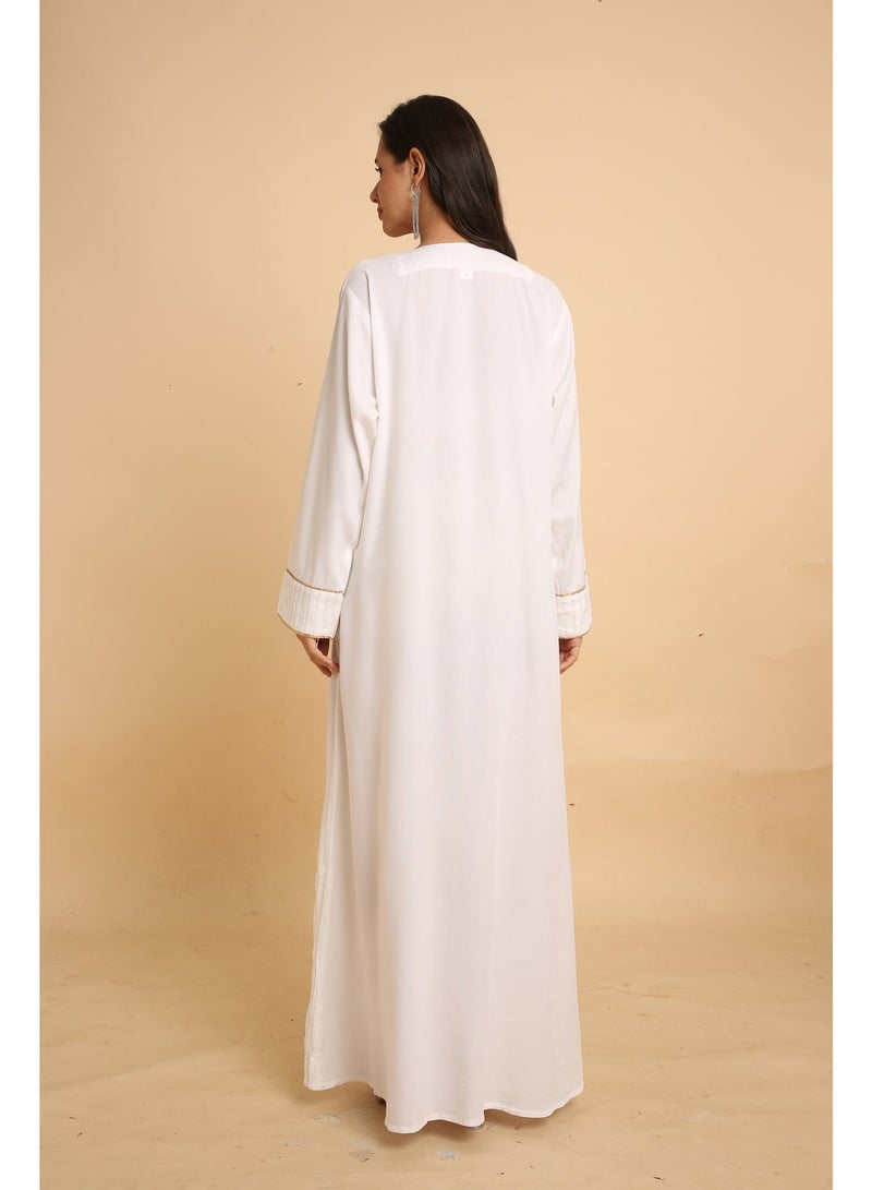 HANA & SARA Exclusive Arabic Jalabiya Dress with Premium Embroidered Finish - Image 3