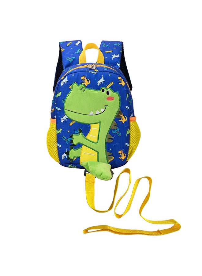 db (Deep Blue) - Dinosaur Toddler Mini Backpack with Leash, Anti-Lost Children Backpack, Kid snak Cartoon Backpack for Toddler Boys Girls 1-2 Years Old - Image 1