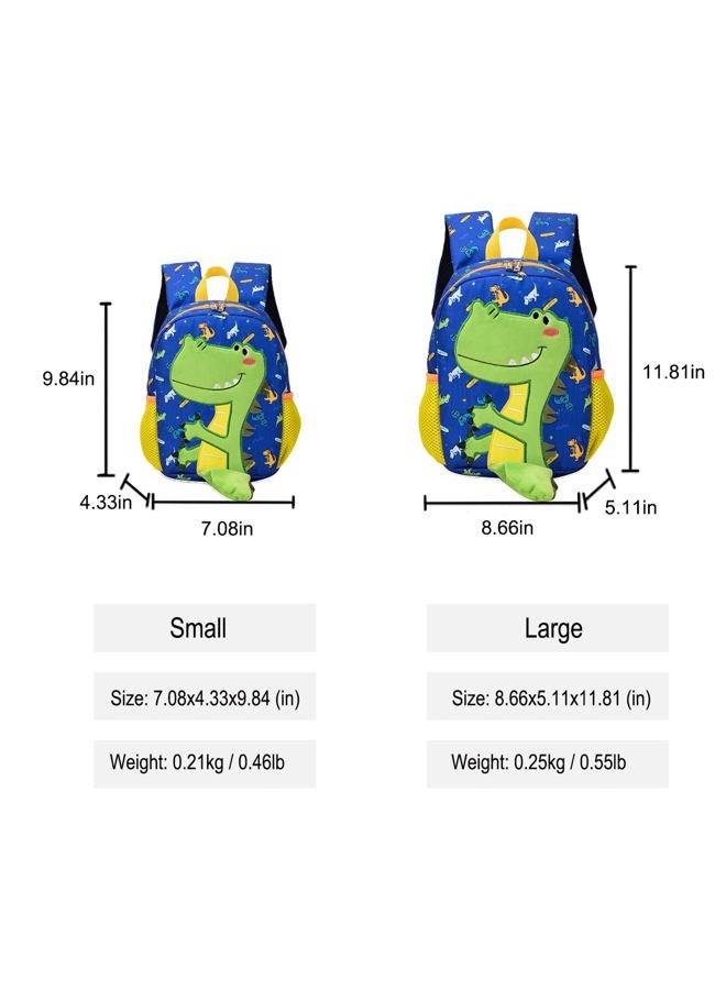 db (Deep Blue) - Dinosaur Toddler Mini Backpack with Leash, Anti-Lost Children Backpack, Kid snak Cartoon Backpack for Toddler Boys Girls 1-2 Years Old - Image 2