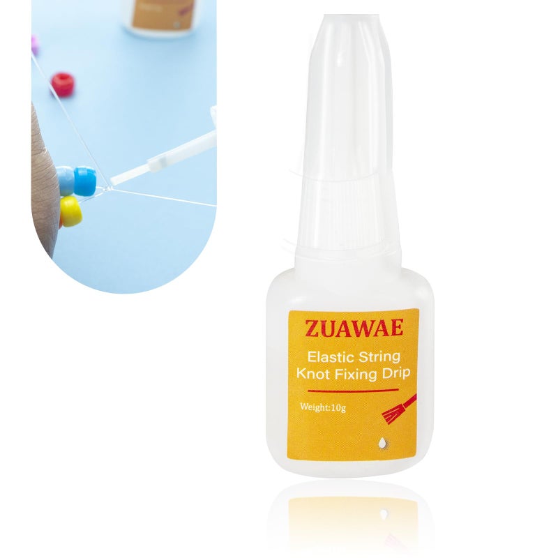 ZUAWAE Jewelry Glue for Elastic String - Clear Craft Glue, Bracelet Glue Bracelet Supplies for Rhinestones Crafts, Clay Beads, Fabric, Jewelry Making Kit - Image 1