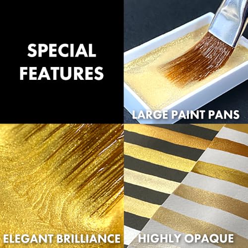Kuretake GANSAI TAMBI STARRY COLORS, 6 colors set, Watercolor paint for Professional, for artists and crafters,Illustrations, Drawing, Lettering, Made in Japan - Image 3