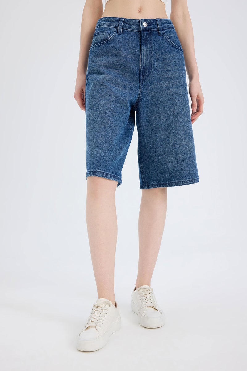 DeFacto Woman Jean Normal Waist Bermuda  - Image 1
