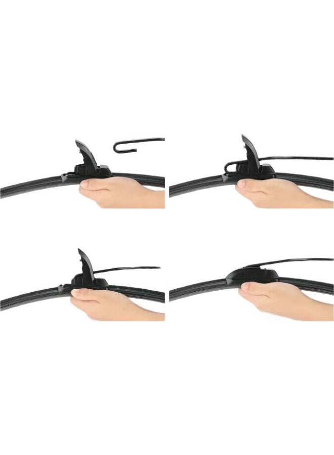 AOLIN Boneless Windshield Wiper Blades For Nissan Teana Present, Original Size Rubber Strips, 1 Pair - Image 1