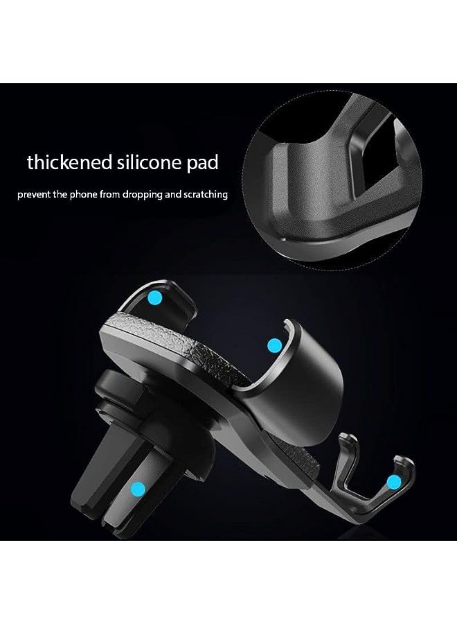 Mount for Car - Multifunction Automotive Phone Holder Leather Car Vent Phone Mount Gravity Car Accessories One-hand Operation Easy to Install Suitable for Iphone,Android,Smartphone (black)