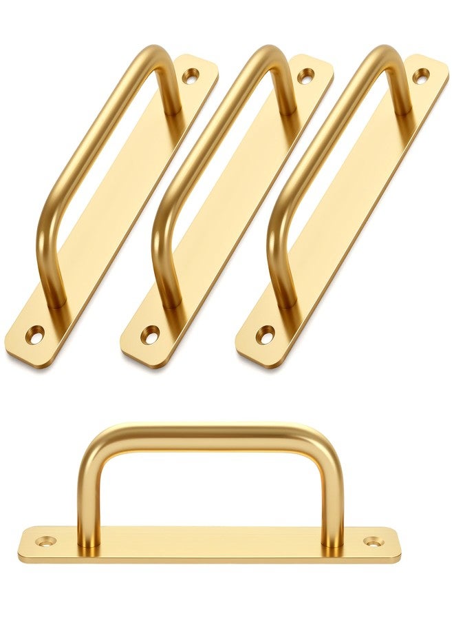 Malimali 4 Pack Gold Barn Door Handles, 5" Hole Center Gate Handle Sliding Door Handles Modern Aluminium Door Pull for Pocket Door Bifold Closet Doors Hardware Replacement - Image 1
