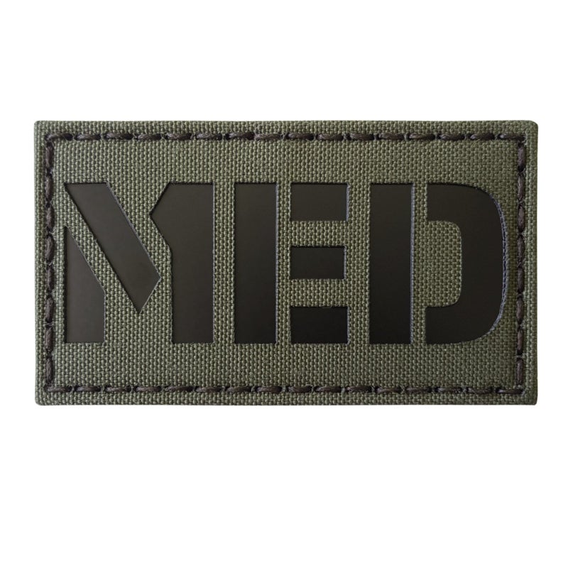 MED Medic EMS Infrared IR Lasercut Patch Ranger Green