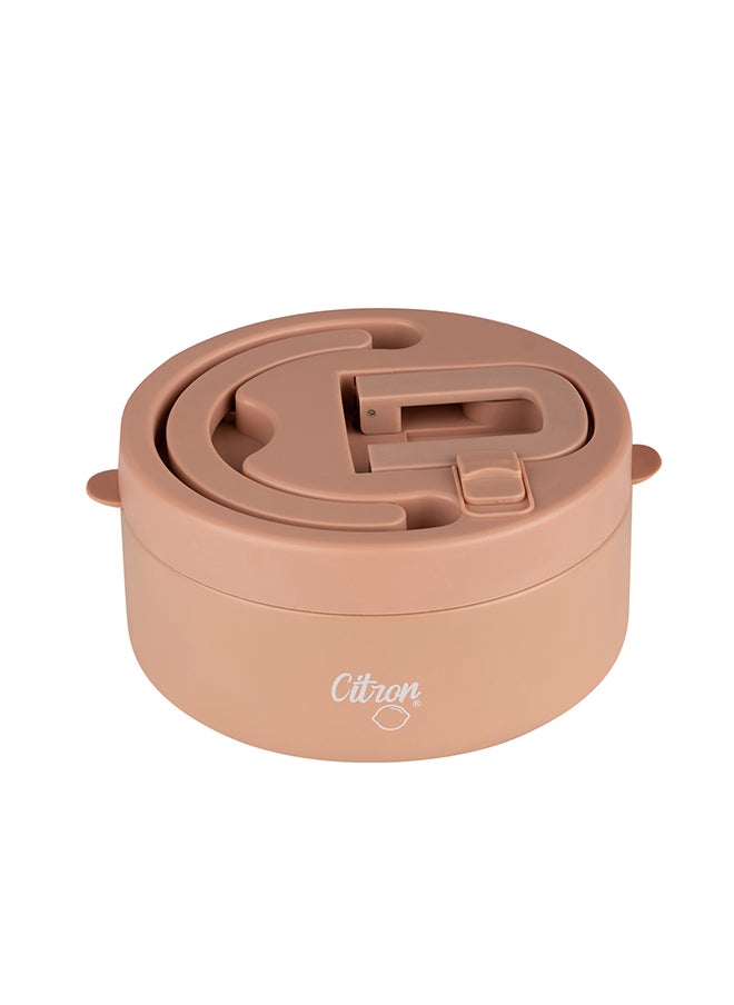 Citron Vacuum Insulated Food Jar For Kids And Adults, Bpa Free Food Thermos, Travel Hot Food Container, 400 Ml - Blush Pink  - Image 3