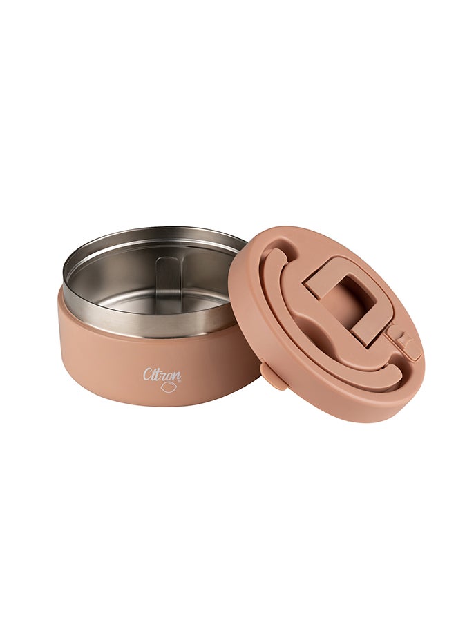 Citron Vacuum Insulated Food Jar For Kids And Adults, Bpa Free Food Thermos, Travel Hot Food Container, 400 Ml - Blush Pink  - Image 1