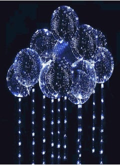 Oasis Casa 10 PACKS LED Bobo Balloons,Transparent LED Light Up Balloons,Helium Style Glow Bubble Balloons with String Lights for Party Birthday Wedding Festival Decorations (White)  - Image 2