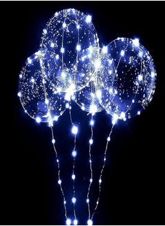 Oasis Casa 10 PACKS LED Bobo Balloons,Transparent LED Light Up Balloons,Helium Style Glow Bubble Balloons with String Lights for Party Birthday Wedding Festival Decorations (White)  - Image 3