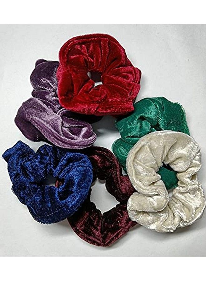 Drishti مادة مخملية مطاطية للشعر متعددة الألوان للفتيات والنساء، عبوة من 6 قطع - Image 5