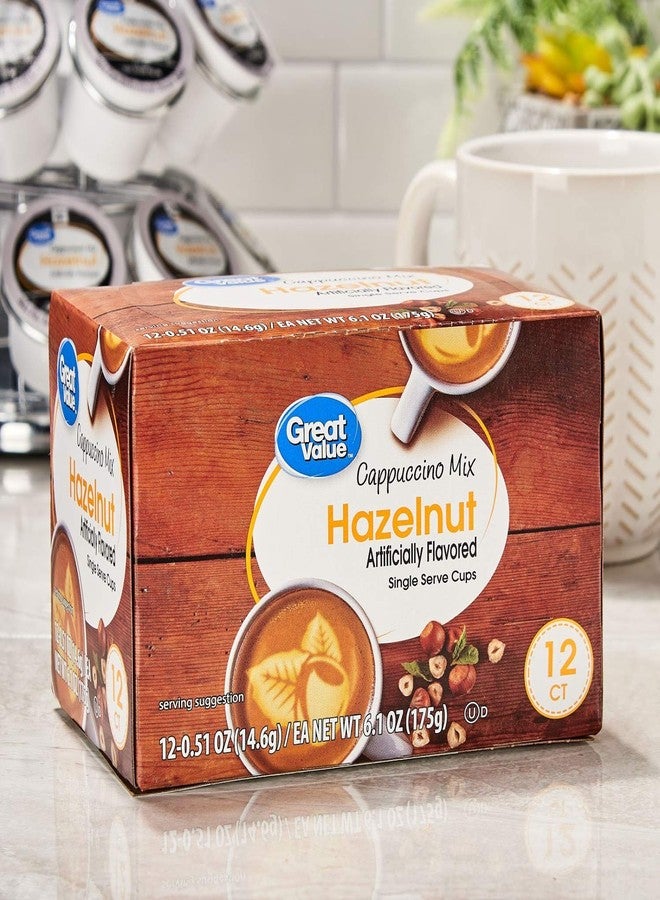 Great Value Cappuccino Coffee and Hot Drink Single Serve Pods, 12 Count (Hazelnut Cappuccino, Pack of 4) - Image 4