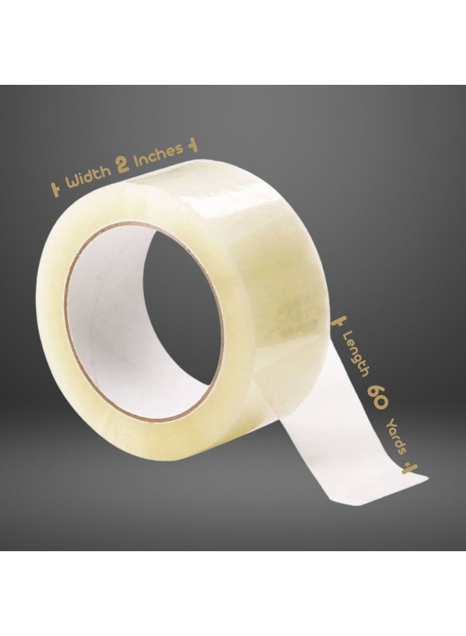 PixelsPackaging 6 Rolls of Strong Transparent Packing Tape by PixelsPackaging, 60 yards long, 2 inches wide. Ideal for parcels, moving, and office use. - Image 3