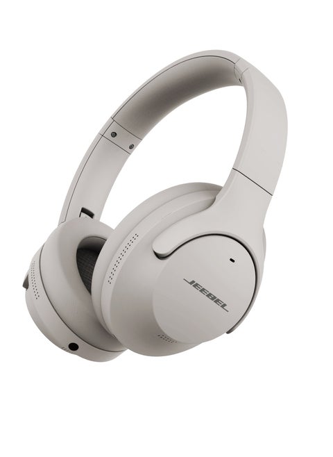 Wireless BT Stereo Noise Cancelling Headphone ANC 250mAh Battery 14H Playtime USB-C Fast Charging Gray