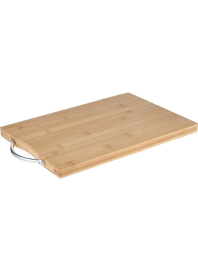 ECVV - Ecvv Bamboo Cutting Board, Chopping Board Kitchen, Home And Everyday Use, Natural Bamboo (34X24Cm) - Image 1