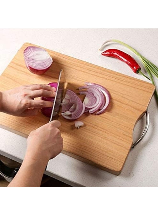 ECVV - Ecvv Bamboo Cutting Board, Chopping Board Kitchen, Home And Everyday Use, Natural Bamboo (34X24Cm) - Image 1