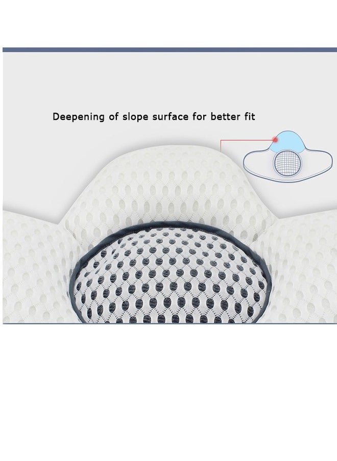 Lumbar Support Pillow for Sleeping, 3D Air Mesh Back Pillow for Bed, Adjustable Height Lumbar Pillow for Lower Back Pain Relief, Soft Back Support Pillow