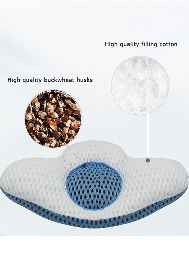 Lumbar Support Pillow for Sleeping, 3D Air Mesh Back Pillow for Bed, Adjustable Height Lumbar Pillow for Lower Back Pain Relief, Soft Back Support Pillow