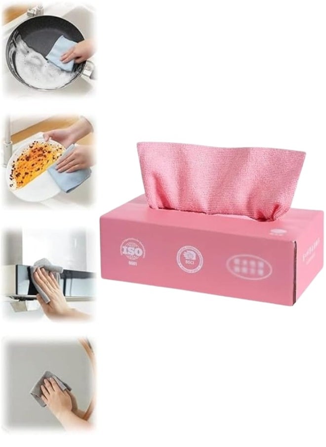 Group Tiger 20 Multi-Purpose Household and Car Cleaning Reusable Microfiber Cloths - Pink  - Image 1
