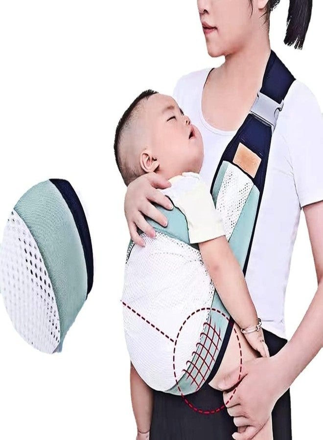 ATETO Baby Belt Newborn to Toddler, Ergonomic 3D Mesh Baby Wraps Carrier, Adjustable Baby Sling, Lightweight Breathable Baby Carrier Wrap with Thick Shoulder Straps (Pack of 1) Multicolor - Image 3