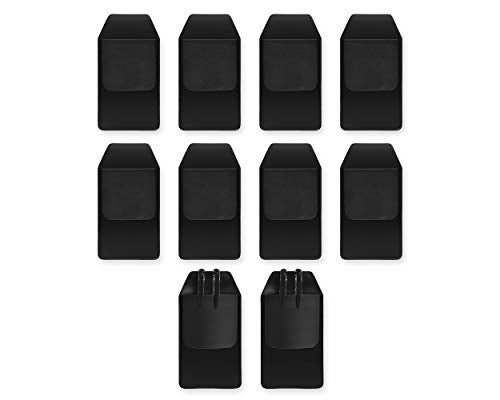 DS.DISTINCTIVE STYLE DS. DISTINCTIVE STYLE Shirt Pocket Protector 10 Pieces PVC Pocket Protectors for School Hospital Office Supplies (Black) - Image 1