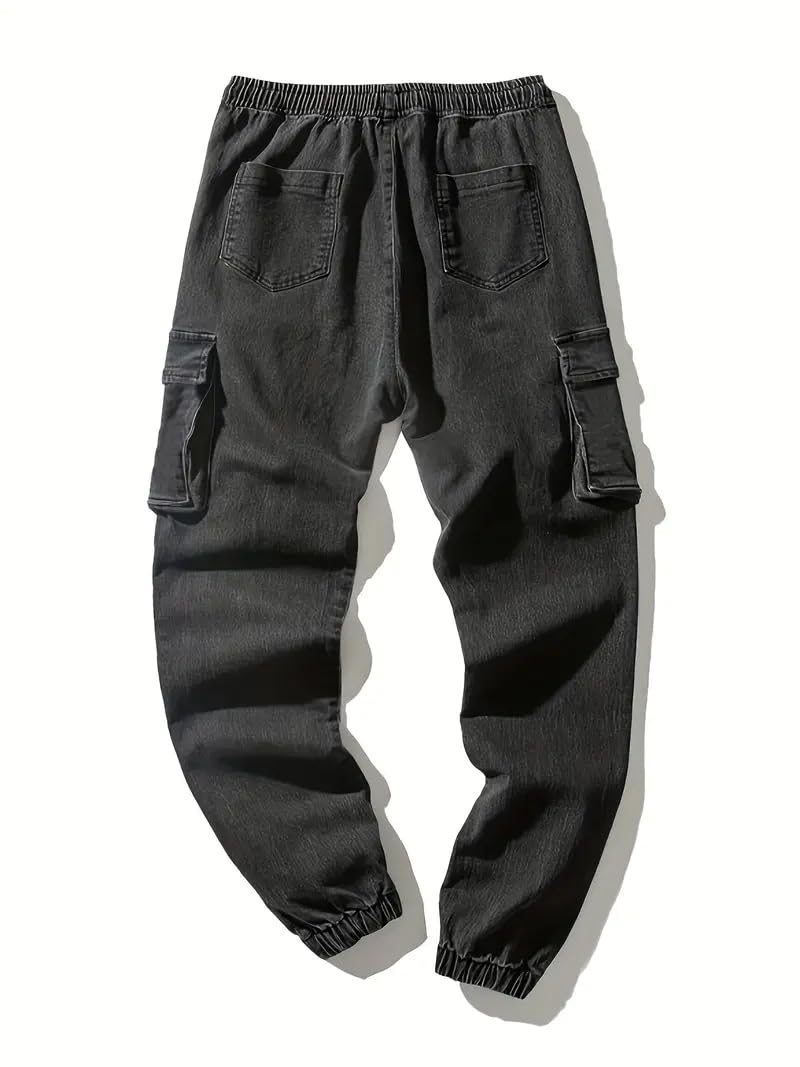 JVX Jeans for Men || MenJeans || CargoJeans for Men || CargoJeans || Stylish CargoJeans || Jeans (NJJ-13) (in, Numeric, 34, Black) - Image 3