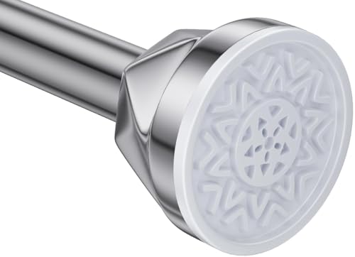 TITGIPE Shower Curtain Rod 2780 Inches No Drill Tension Curtain Rod Adjustable Spring Tension Shower Rods for Bathroom Kitchens Windows No Rust Silver