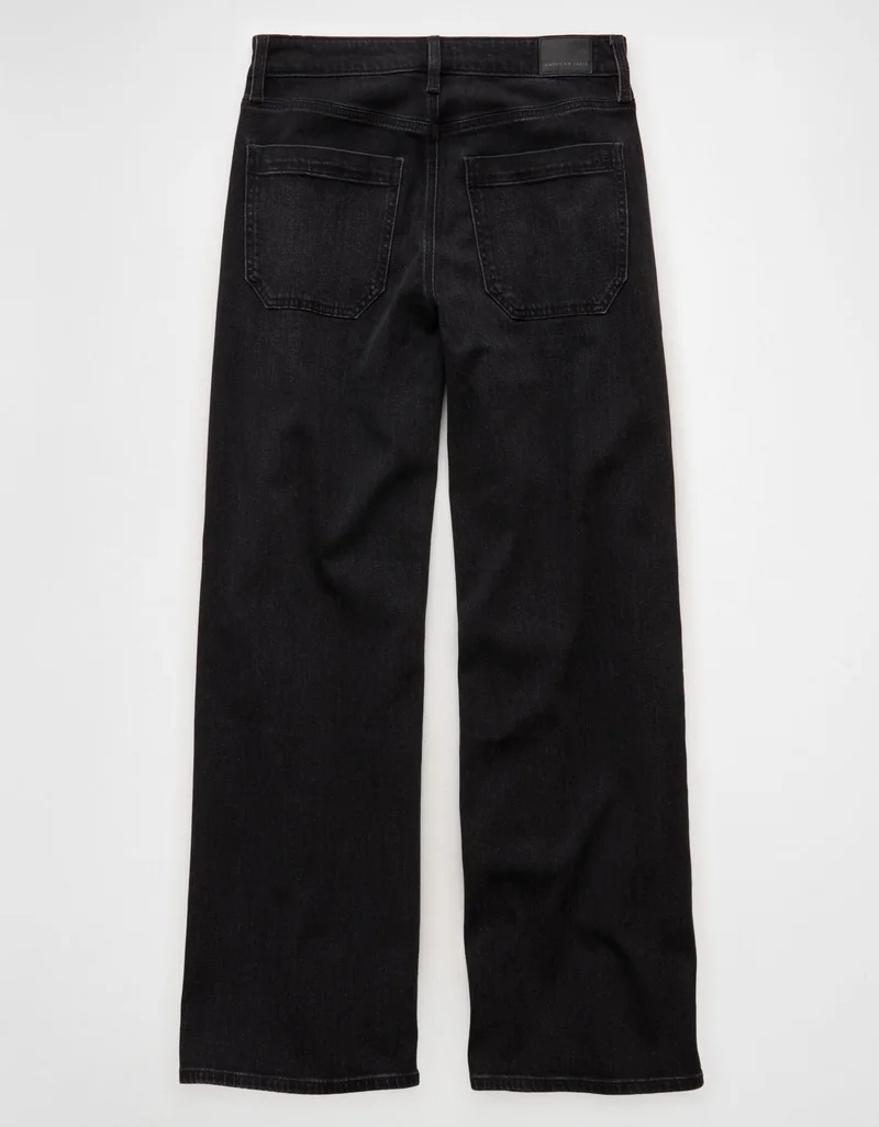 امريكان ايجل جينز بساق فضفاضة وخصر مرتفع من نسيج دريمي دريب المطاطي للغاية