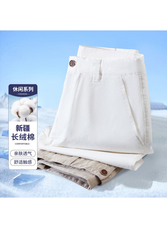 FOLUNSI men's Summer Pants - Lightweight Breathable Solid Color Business Casual Shorts For Men - Image 2