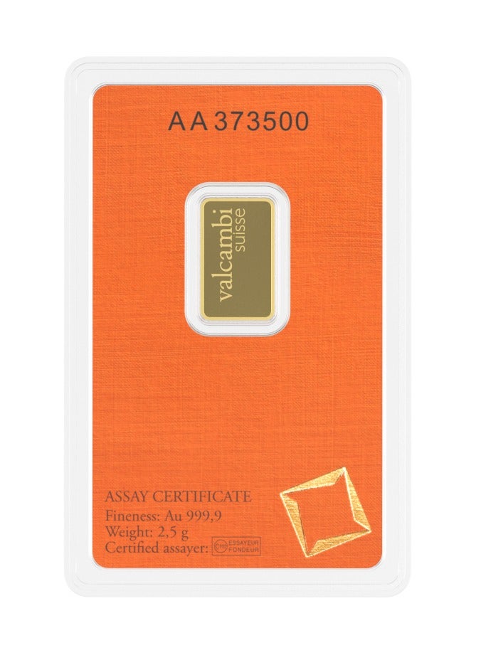 فالكامبي سبيكة ذهب فالكامبي سويس 2.5 غرام 24 قيراط (999.9) نقية - Image 2
