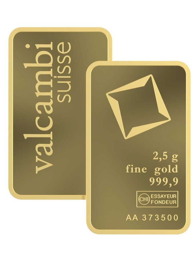 فالكامبي سبيكة ذهب فالكامبي سويس 2.5 غرام 24 قيراط (999.9) نقية - Image 3