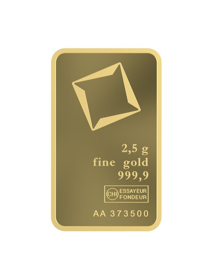 فالكامبي سبيكة ذهب فالكامبي سويس 2.5 غرام 24 قيراط (999.9) نقية - Image 4