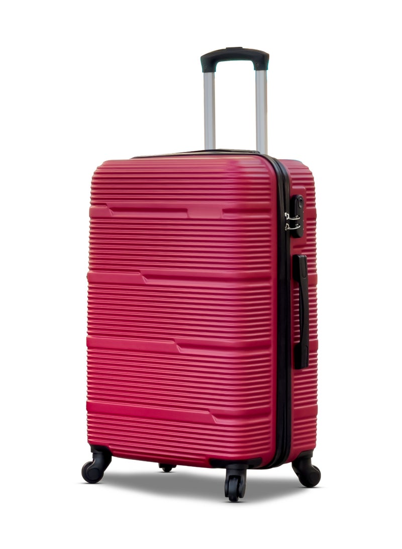 ZAAPPY Hard Shell Horizon Line ABS Lightweight 24 Inch (20-25kg) Luggage, Combination Lock Suitcase - Image 1