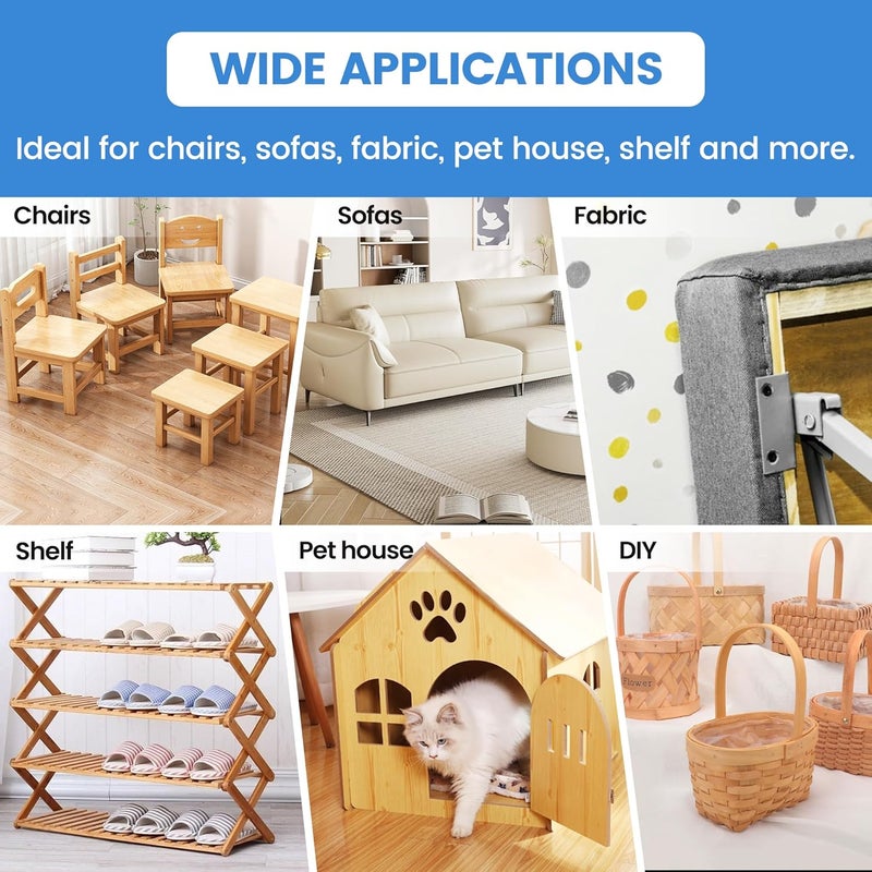 Meite MT7116LN Pneumatic Upholstery Stapler 22 Gauge 71 Series 3/8" Crown 1/4" to 5/8" Length Long Nose Stapler - Image 3