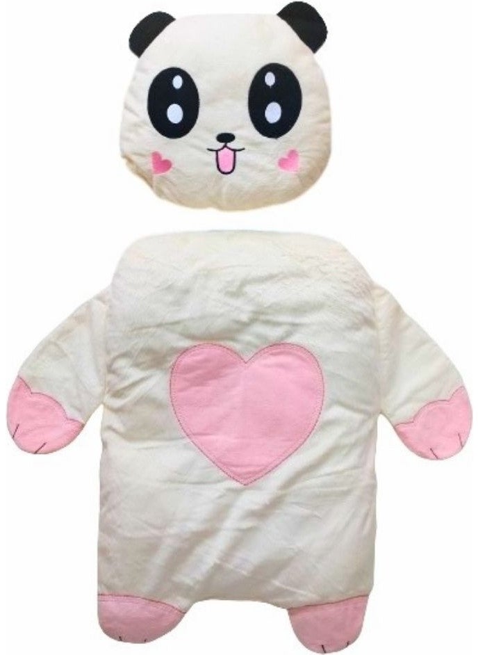 Vav Baby Fluffy Pink Panda Bottom Opening Set  - Image 1