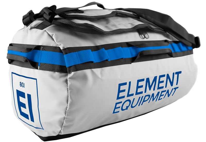 Element Equipment Trailhead Duffel Bag Shoulder Straps Waterproof Light Grey/Blue Large - Image 1