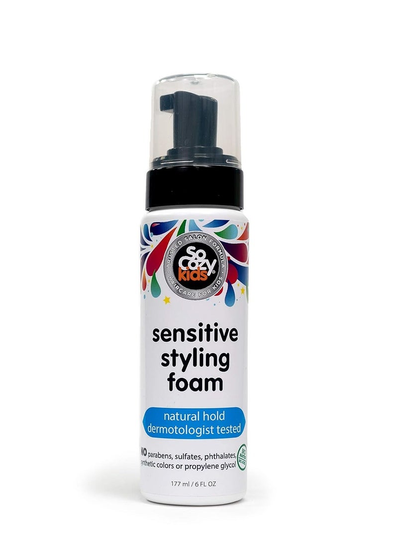 SO COZY So Cozy Kids Sensitive Styling Foam - Sensitive Foam For Kids w/Straight or Curly Hair - Gentle Natural Hold Styler, Rosemary (6 fl oz)  - Image 1