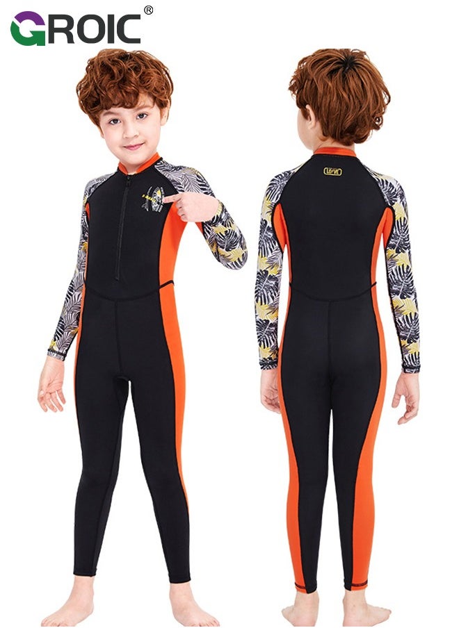 GROIC - Kids Wetsuit for Boys Girls, Front Zipper Shorty Wetsuits, Super Stretchy Full Body Wet Suit, Children's Wetsuit for Surfing Swimming Diving Water Sports Swim Lessons - Image 1
