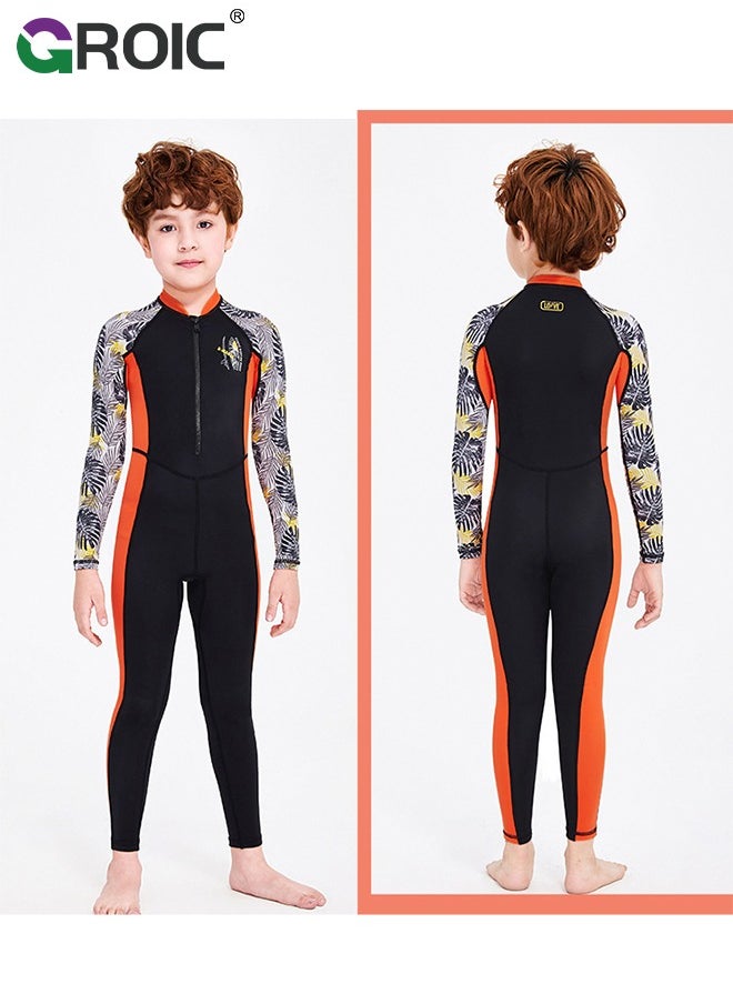 GROIC - Kids Wetsuit for Boys Girls, Front Zipper Shorty Wetsuits, Super Stretchy Full Body Wet Suit, Children's Wetsuit for Surfing Swimming Diving Water Sports Swim Lessons - Image 1