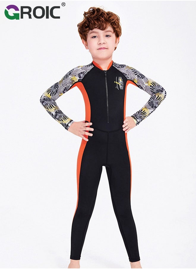 GROIC - Kids Wetsuit for Boys Girls, Front Zipper Shorty Wetsuits, Super Stretchy Full Body Wet Suit, Children's Wetsuit for Surfing Swimming Diving Water Sports Swim Lessons - Image 1