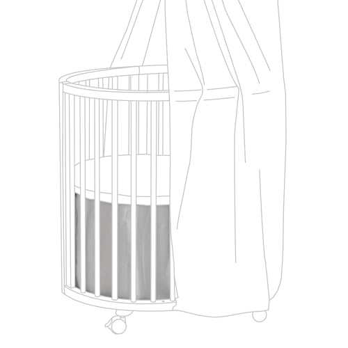 Stokke Sleepi Mini Bed Skirt by Pehr Grey Compatible with Stokke Sleepi Mini Available in Numerous Colors Machine Washable Soft Organic Cotton - Image 1