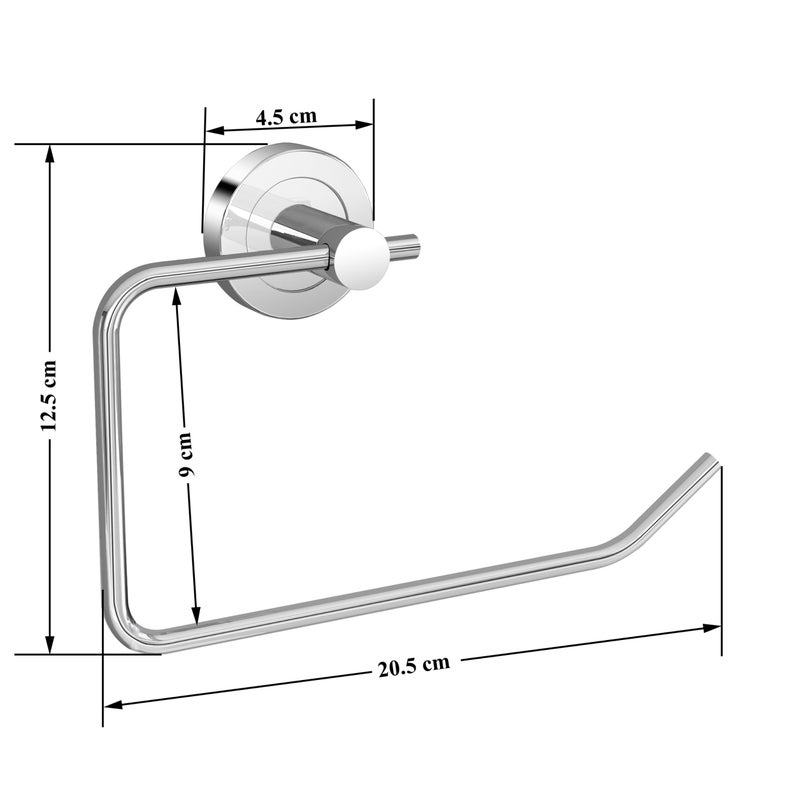 Planet Stainless Steel Towel Ring for Bathroom/Wash Basin/Napkin-Towel Hanger/Bathroom Accessories (Chrome, Half Square, Pack of 3) - Image 3