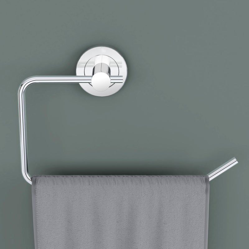 Planet Stainless Steel Towel Ring for Bathroom/Wash Basin/Napkin-Towel Hanger/Bathroom Accessories (Chrome, Half Square, Pack of 3) - Image 5