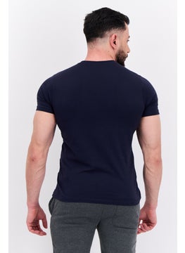LOTTO Men Sportswear Fit Short Sleeve Outdoor T Shirt, Navy  - Image 2
