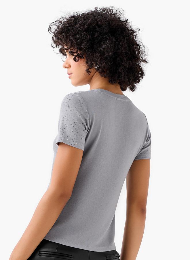 2Xtremz Regular Fit T shirt with Embellishments - Image 4