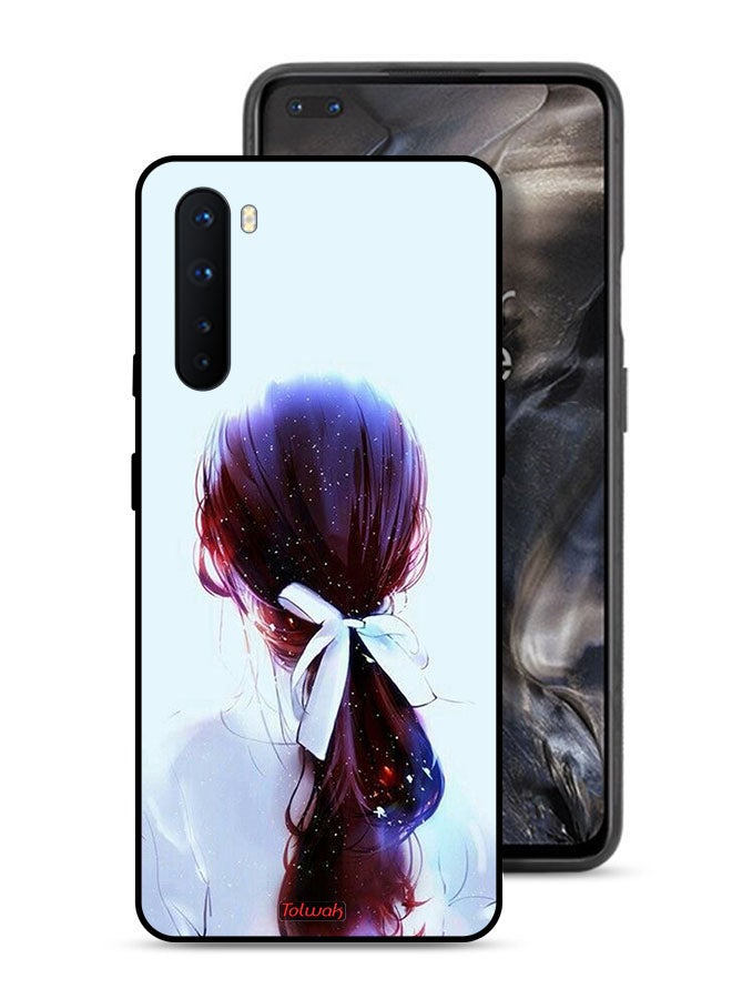 Tolwak OnePlus Nord Protective Case Cover Tie Hair With Hairband Girl Art - Image 1
