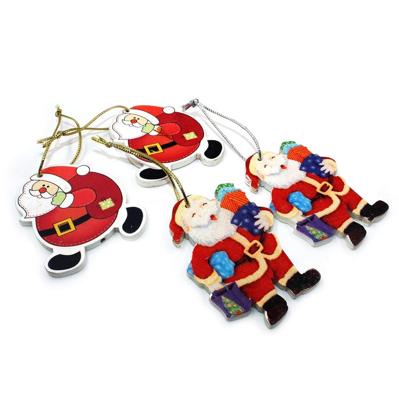Jades Christmas Wooden Tree Ornaments Set of 8 - Image 2